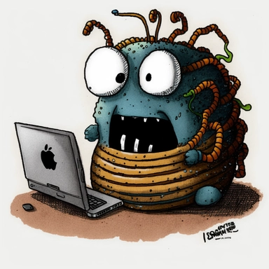 FIRST INTERNET VIRUS, THE MORRIS WORM SPREADS in 1988, in watercolor style clipart, darker tones, high contrast, white background
