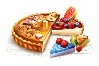 pie+graph , highly detailed, isolated on white, clipart,