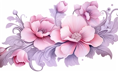 flowers vf background free download from clipart library, in the style of light magenta and light gray, hyperrealistic compositions, polished metamorphosis, porcelain, maranao art, freehand painting, harmonious balance