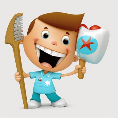 Friendly dentist clipart