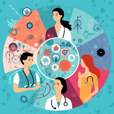 Create a clip art image that captures the essence of a project focused on empowering patient partners to effectively communicate their lived experiences with health researchers. The image should emphasize the importance of knowledge-sharing, collaboration, and the positive impact that open communication can have on both patients and the healthcare community.