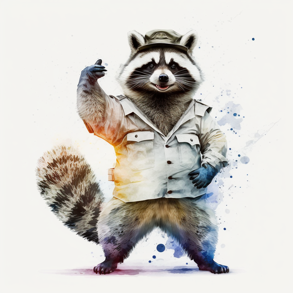 funny raccoon cliparts