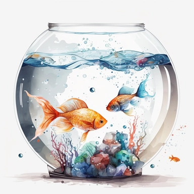 fishbowl clipart watercolor png clipart white background