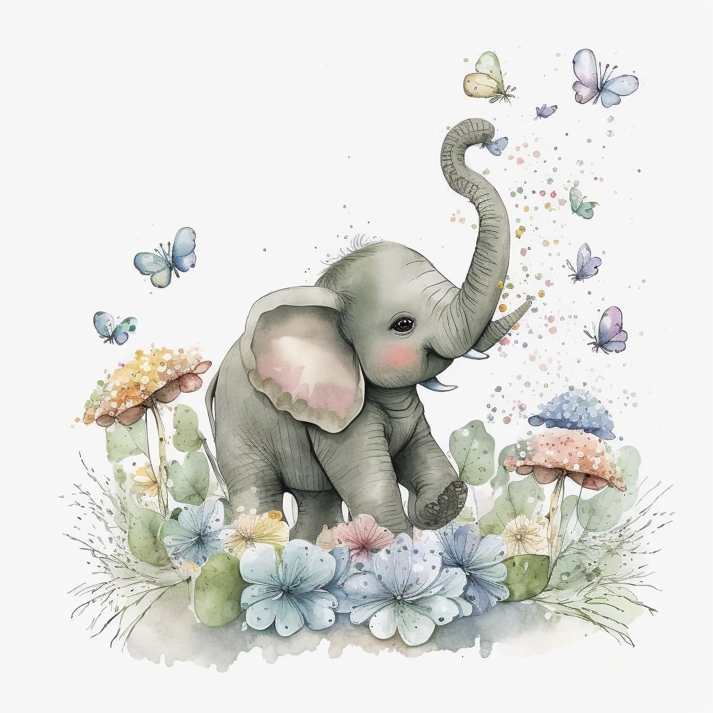 baby elephant clipart