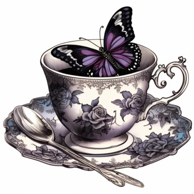 make gothic tea cup clipart