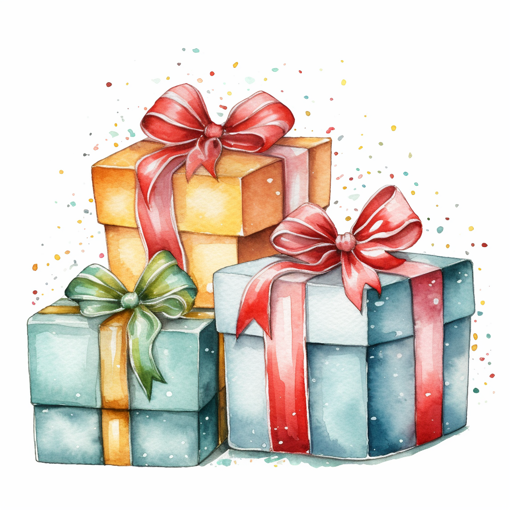cute christmas present clipart