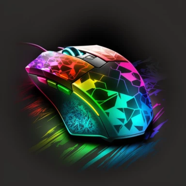 gaming mouse LED colorful clipart