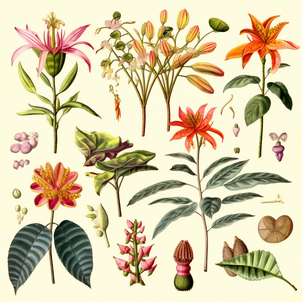 Clipart, vintage, watercolor, historical drawings of diverse and exotic ...