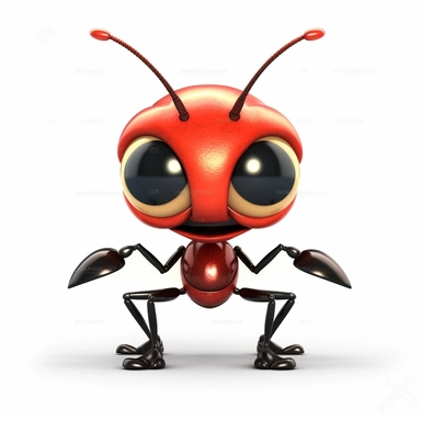 Clipart illustration cute friendly ant white background Clipart illustration cute friendly ant white background