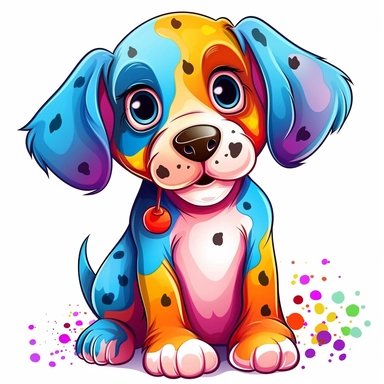 Cute & Colorful Dogs Clip Art Designs hd PNG Images
