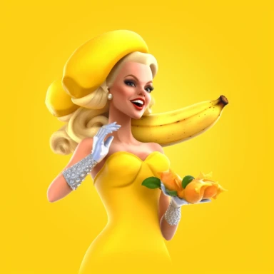 banaba clipart banana cartoons banana star clipart, in the style of gender-bending iconography, yellow and white, glamorous pin-ups, candid shots of famous figures, suburban ennui capturer, sculpted, rendered in maya