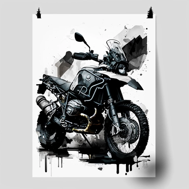 bmw gs, clipart, simplistic, poster paints