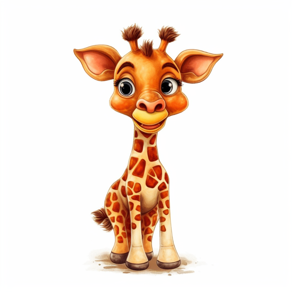 giraffe drawing cliparts