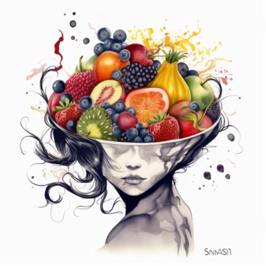 shawn coss silhouette, Fruit in a bowl clipart, add some color shades, vintage style, old fashion, artwork, white background, 4k, detailed