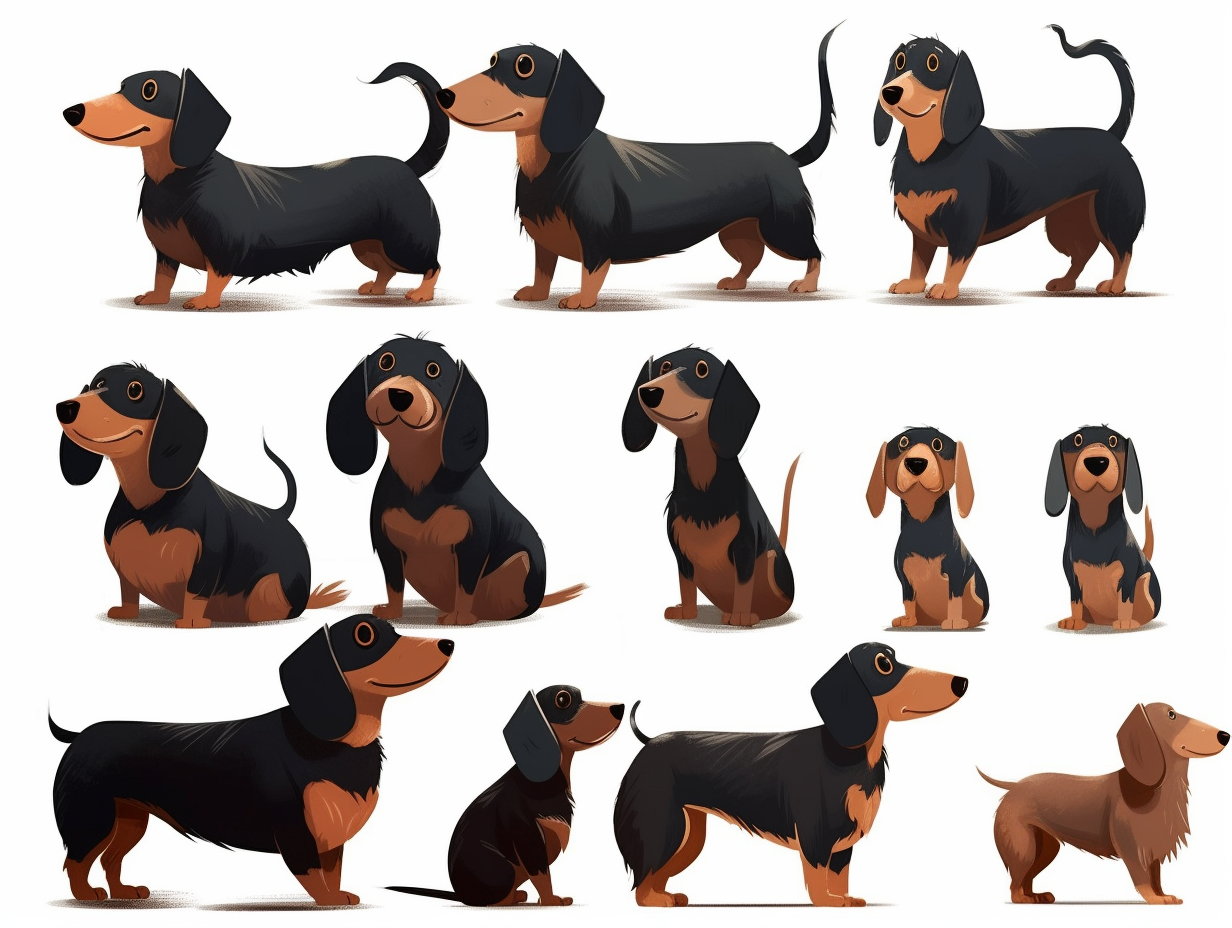 black dachshund cliparts