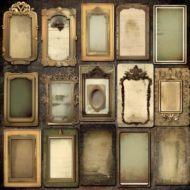 Vintage Photo Album Frames instant download ephemera, printable, digital collage, diary/junk journal, altered art, mixed media, clipart