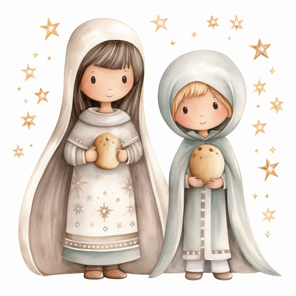 cute nativity cliparts