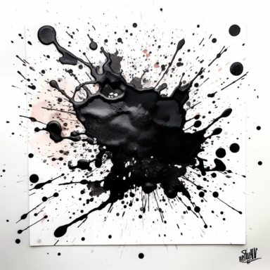 black ink splatter svg clipart on white background