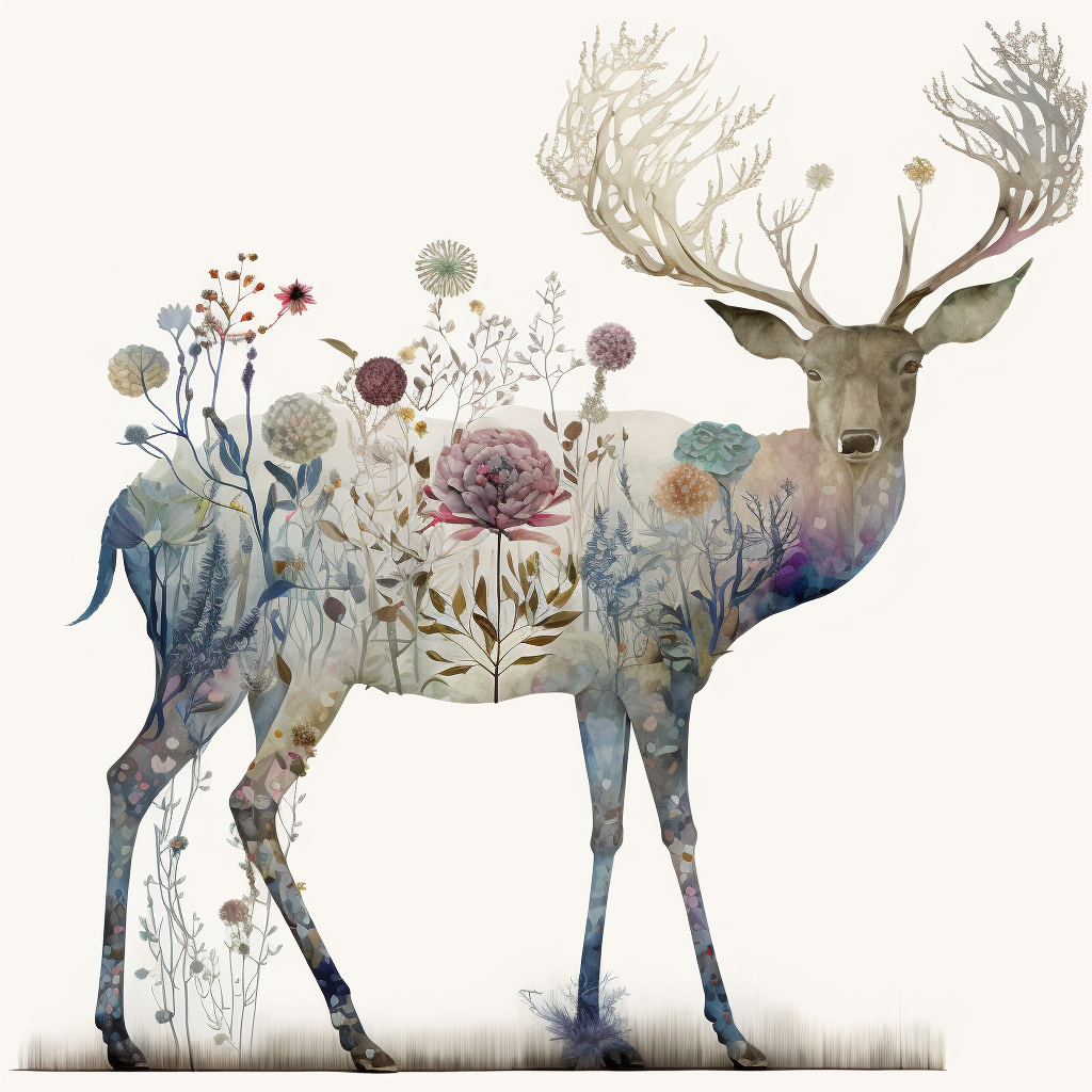 flower antler cliparts