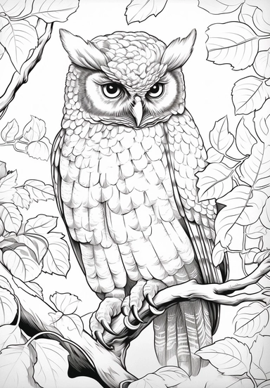 simple and easy coloring page design, coloring page for adults, owl in wilderness, cartoon character silhouette illustration cliparts image, kimoicore, high resolution, #screenshotsaturday, whimsical children's book illustrator, Kęstutis Kasparavičius