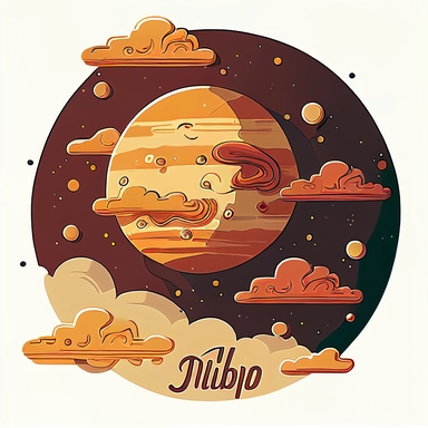 Jupiter, la plus grande planète du système solaire. une grande tache rouge sur Jupiter. With clouds and stars and other little planets, on a solar system drawing, cartoon, clipart style, vector style, comic.[https://cdn.discordapp.com/attachments/1015234000589168650/1100769514926379118/IMG_1395.png](https://cdn.discordapp.com/attachments/1015234000589168650/1100769514926379118/IMG_1395.png)