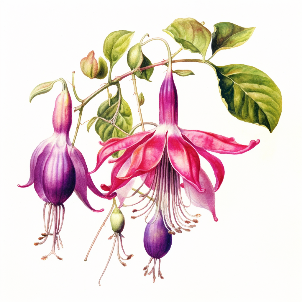 fuchsia flower cliparts