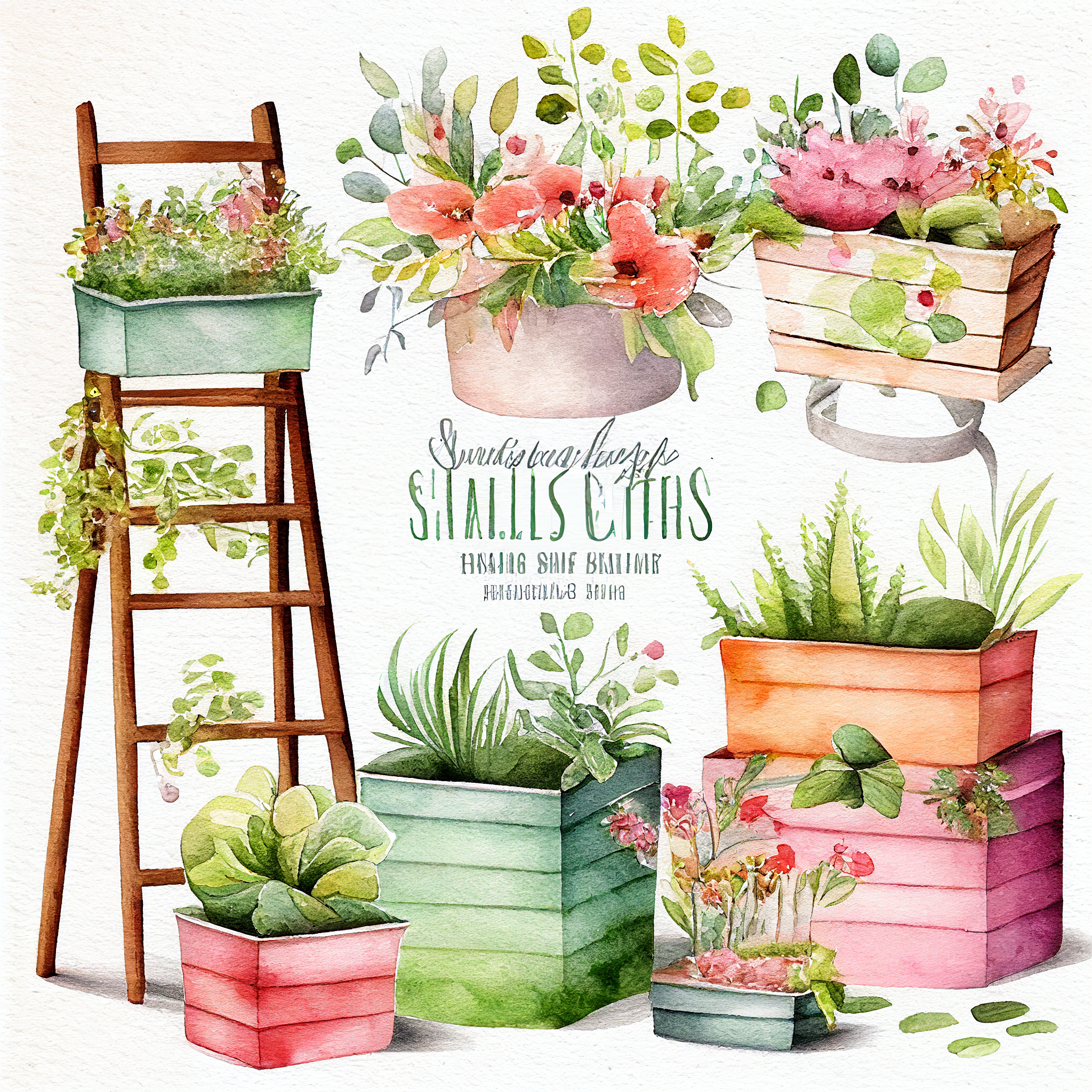 cute ladder cliparts