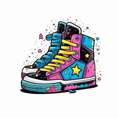 80's clipart high top converse