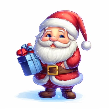 sharp simple very Cute image Christmas image cartoon clipart flattish animation simple detail on a white background