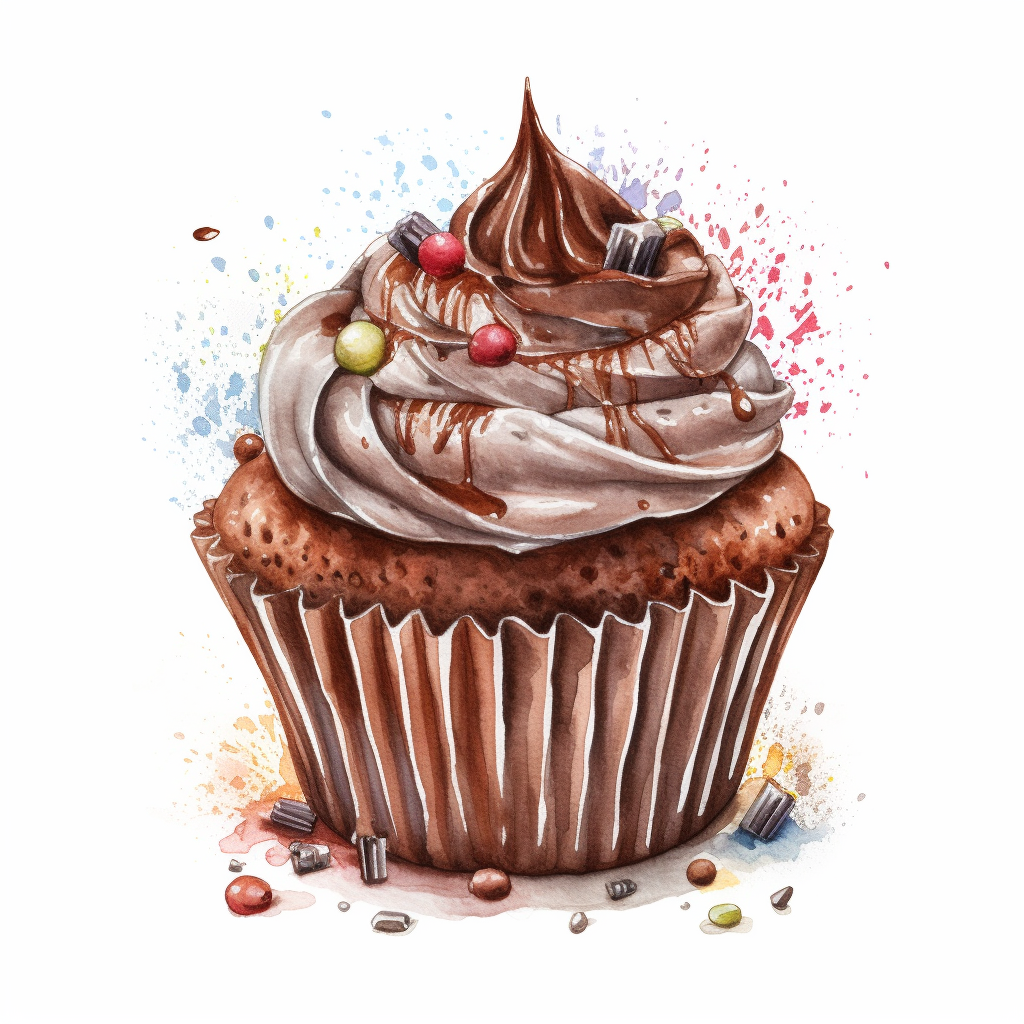 cartoon cupcakes clipart