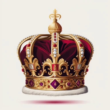 Vector illustration royal Imperial State Crown side view flat vector illustration clipart svg white background
