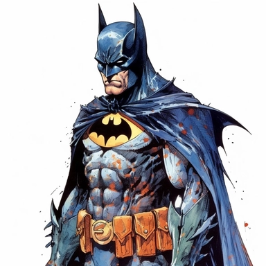 watercolor clipart Batman , Neal Adams