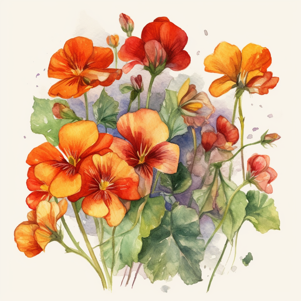 nasturtium flower cliparts