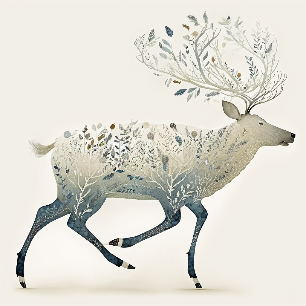 flower antler cliparts