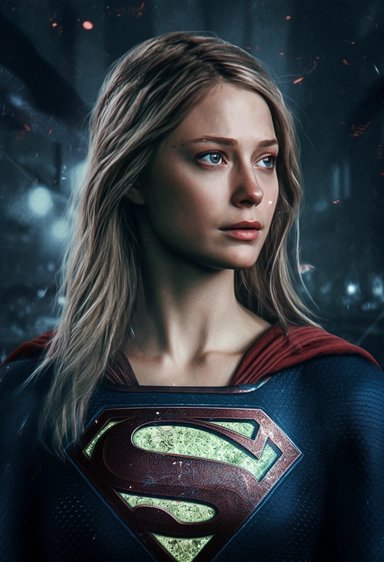 supergirl clipart the official dc supergirl icon by zoro xs6, in the style of distorted, fractured depictions, unreal engine 5, dadaist photomontage, silver and bronze, movie poster, painterly realist