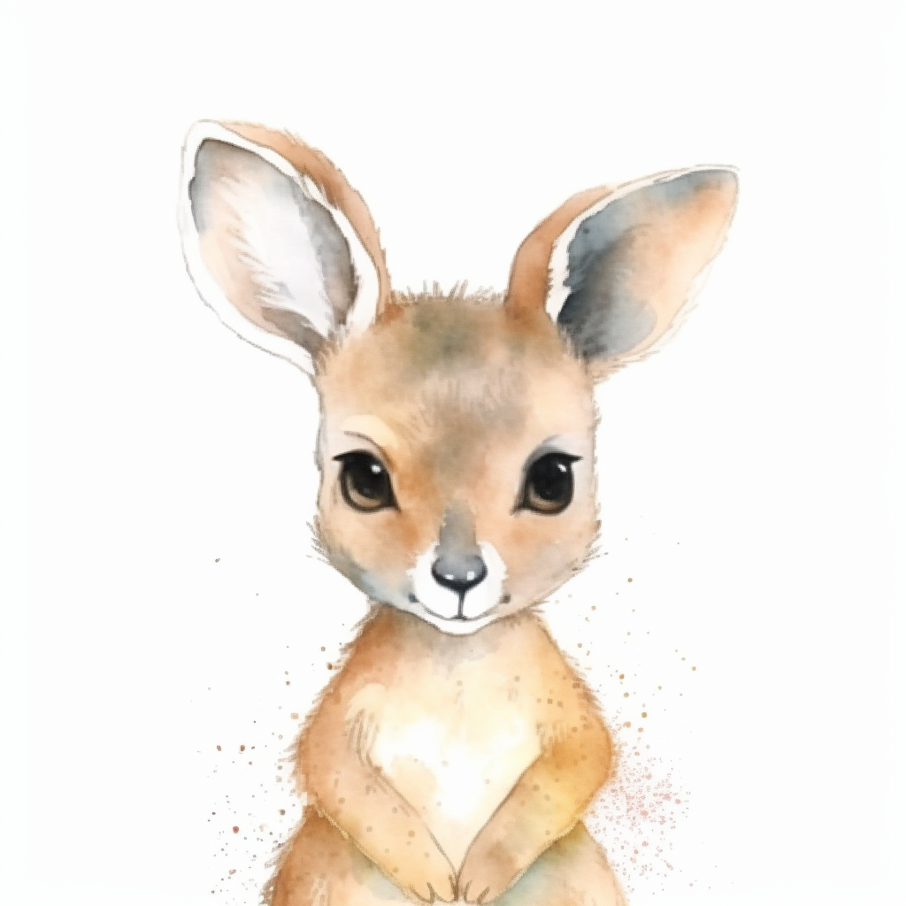 baby kangaroo cliparts