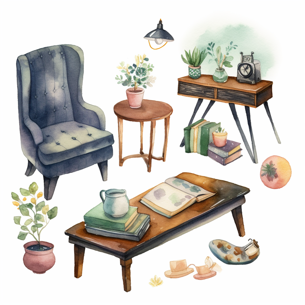 cartoon furniture cliparts