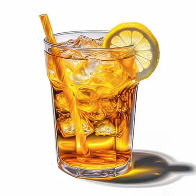 incredible detailed hyperrealistic acrylic illustration, lemon tea drink clipart, hyperrealism, clear picture in high resolution, highlights , white background, appetizing, clear and contrast image, reflections, very detailed drawing, menu illustration, realism, high quality, lighting like in a photo studio, hd