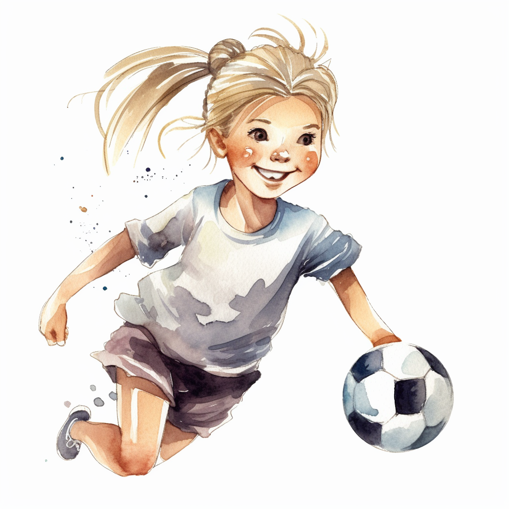 girls soccer cliparts