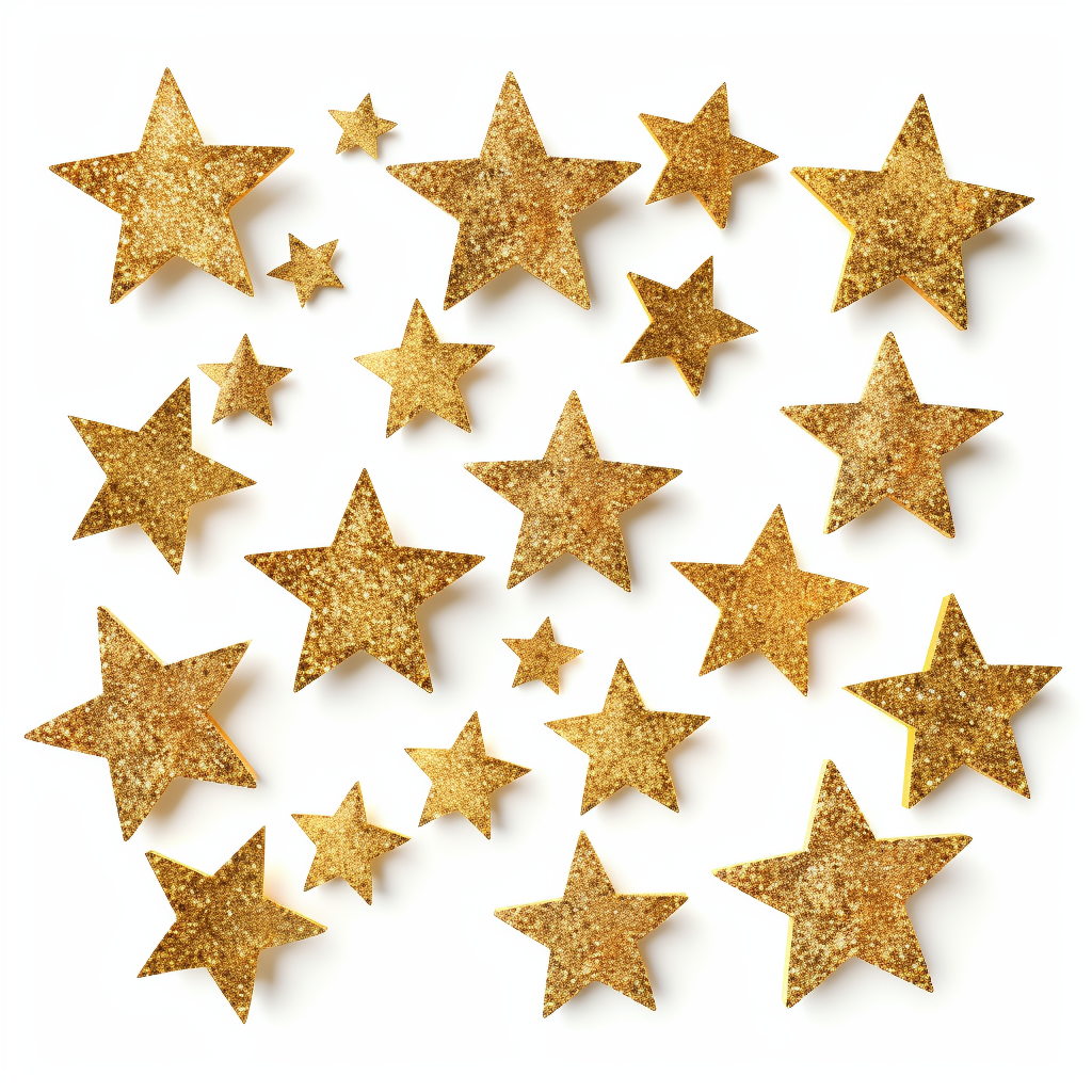 glitter star cliparts