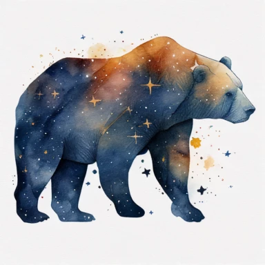 ursa major constellation clipart watercolor