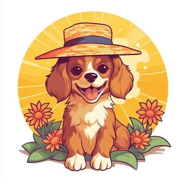 Bring the sunny vibes of summer to your designs with an adorable cartoon-style clipart of a Cavalier King Charles Spaniel enjoying the season against a clean white background. Envision a cute and playful Pomeranian with a big smile, bright eyes, and perhaps wearing a colorful sun hat or holding a beach ball. The clipart can capture the essence of relaxation and fun in the sun. Against the white background, the cartoon-style Pomeranian clipart will stand out, adding a touch of happiness and warmt