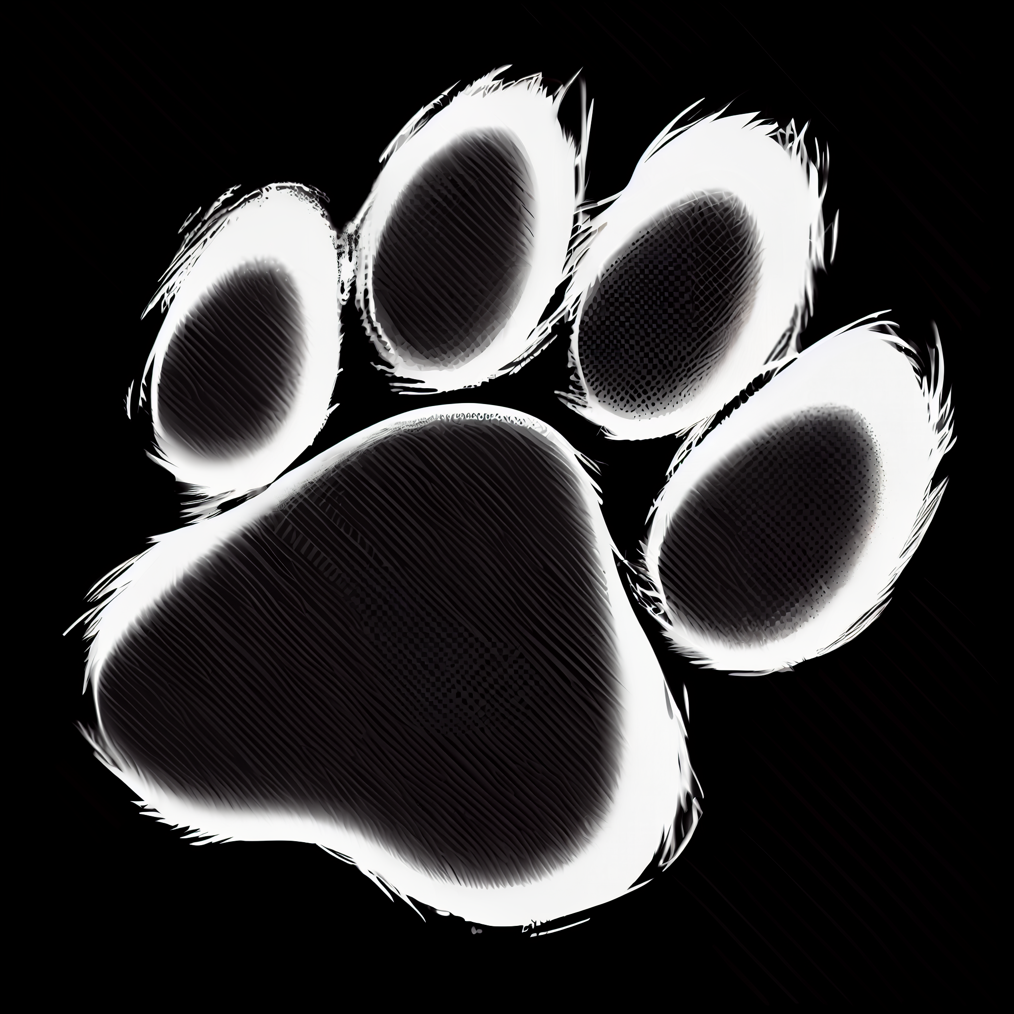 dog paw prints clipart