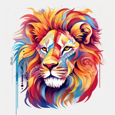 vector art, logo design, male lion drawing, male lion clipart, transparent background, 4k quality, flawless drawing jaguar, Alebrije, abstract, Illustrators, by Sabbas Apterus , no writing