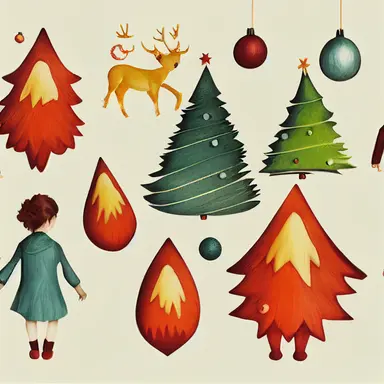 Children Logo Design [ Christmas clipart by Eyvind Earl] graphic friendly texture soft shade intricate details illustration concept art magic realistic playful kids character childhood nature fine ink detailes extreme detailed no backwards full focus 200 mm +3dmax +uhd +8k