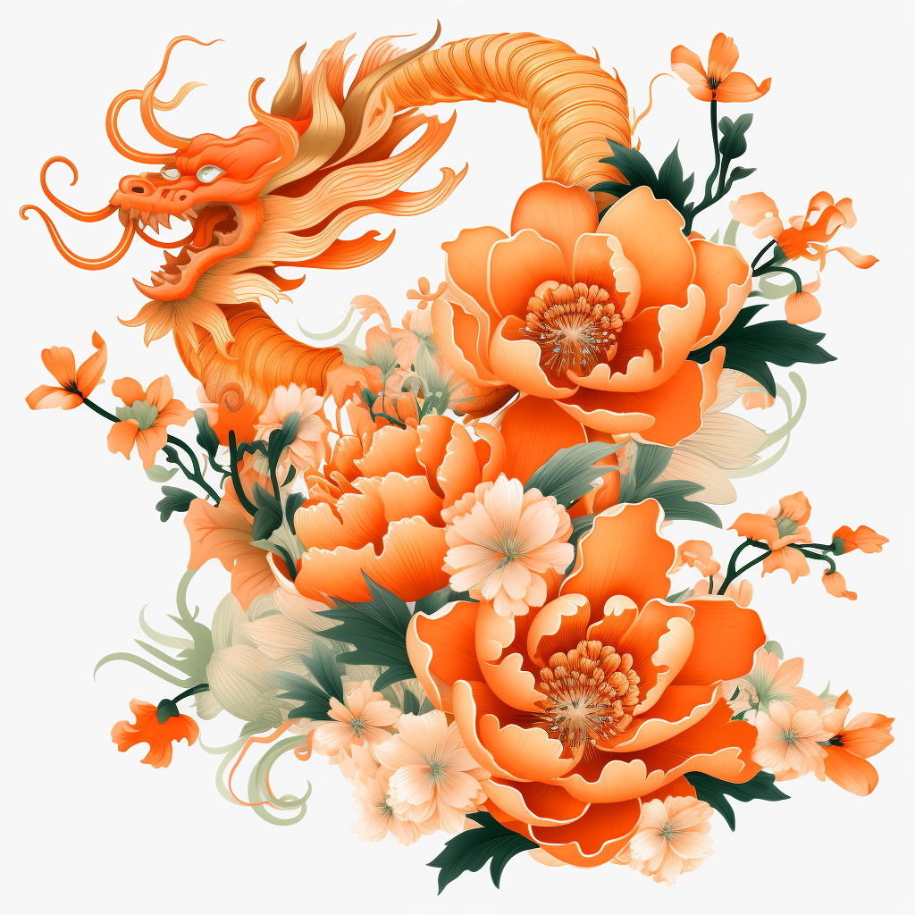 orange flowers cliparts