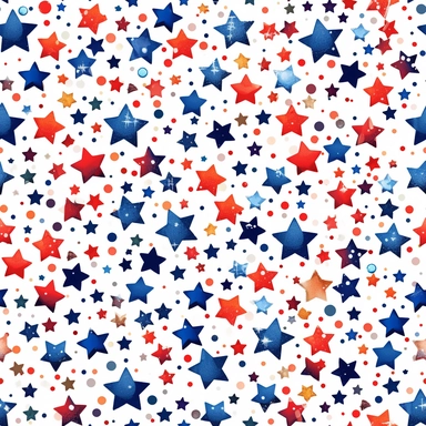 Cartoonish 4th of July celebrations, Cartoon American Flag, stars, vector, white background, clipart, Seamless patterns, repeating patterns design, flat illustration, Vector, 4K, Art station, digital print, highly detailed clean, A detailed illustration a field,3D vector art, cute and quirky, fantasy art, watercolor effect, bokeh, Adobe Illustrator, hand-drawn, digital painting, low-poly, soft lighting, bird's-eye view, isometric style, retro aesthetic, focused on the character, 4K resolution,ve