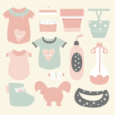 clipart of baby accessories