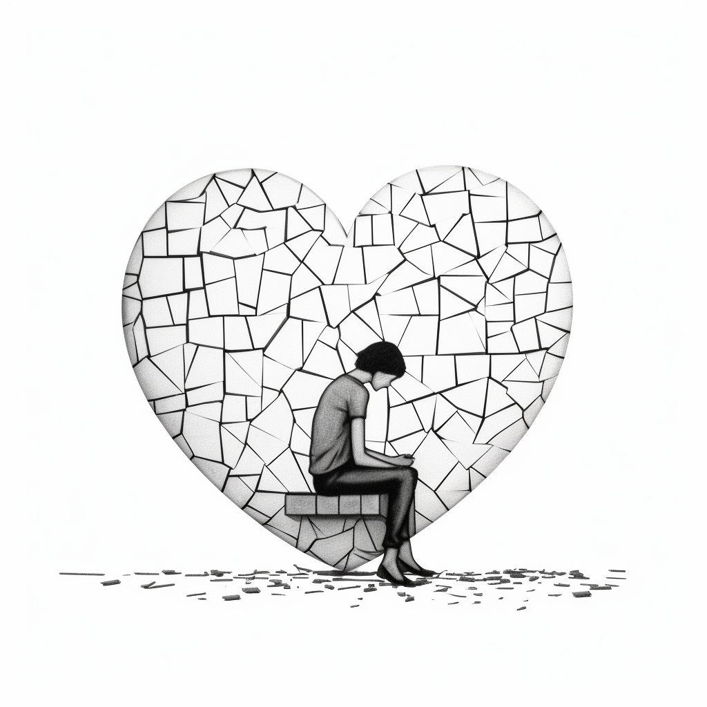 broken heart clipart