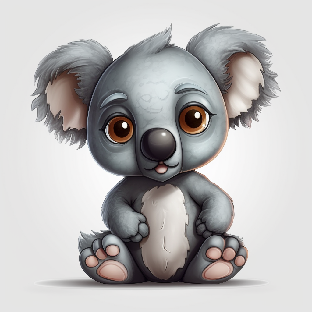 Koala Clipart in Minimalist Art Style Artwork: HD Vector & 4K – IMAGELLA